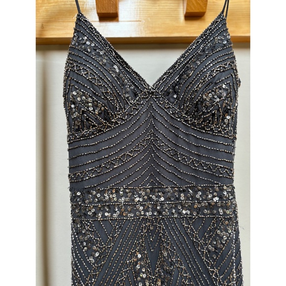 Marina Beaded and Sequins Gown Size 4 Petite 5’3” w/ Heels - Picture 3 of 9